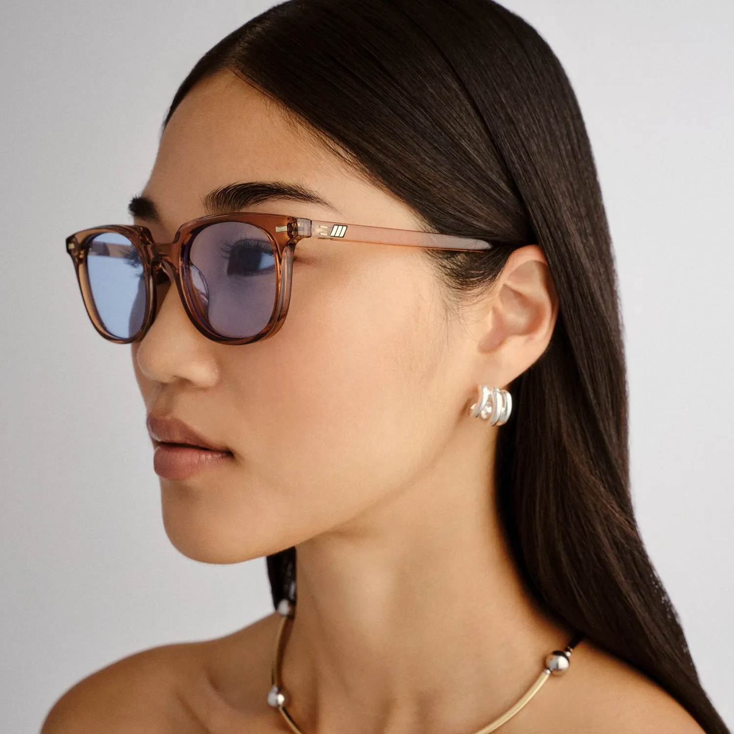 Le Specs Le Resolu occhiali da sole barley azzurri unisex