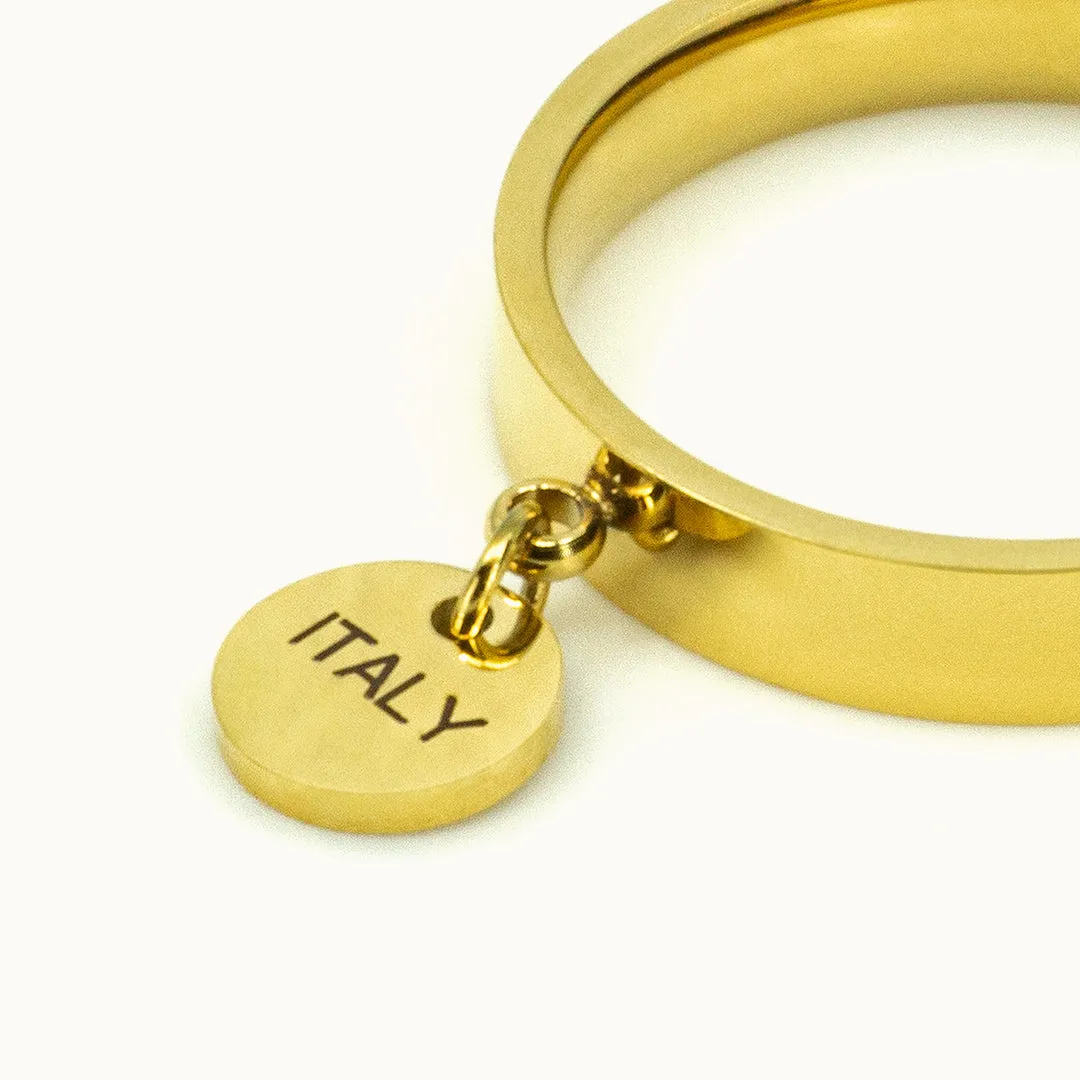 Hemmet H Pendant Ring anello minimal pendente misura 7
