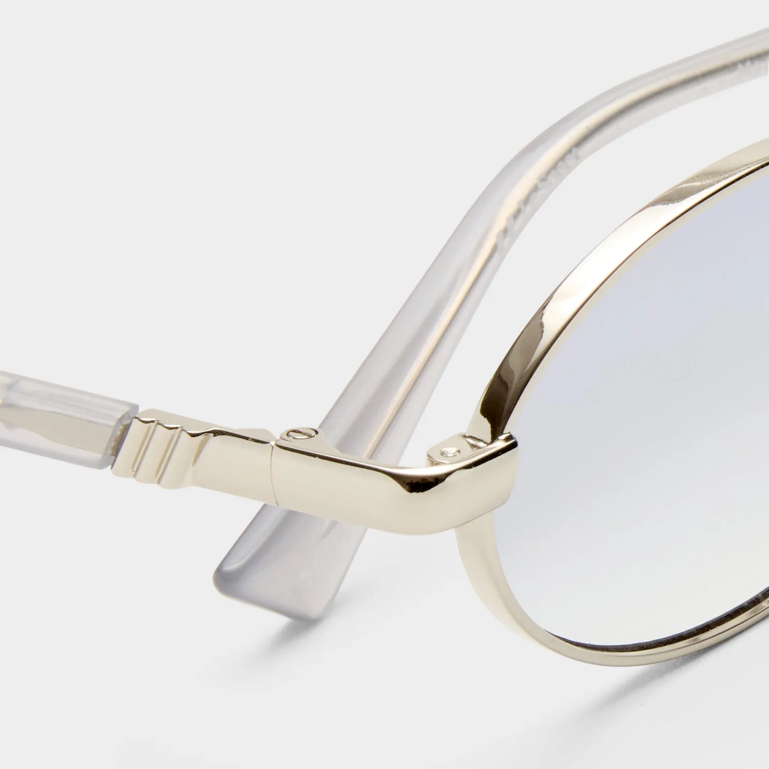 Le Specs Icicle occhiali da sole argento smoke grad ovali