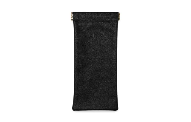 DITA Soft Leather custodia occhiali nera in pelle