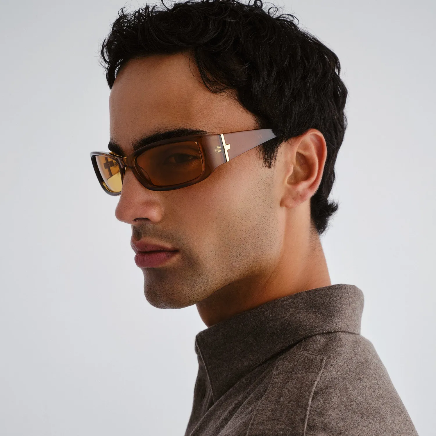 Le Specs Du Jour occhiali da sole ocra avvolgenti