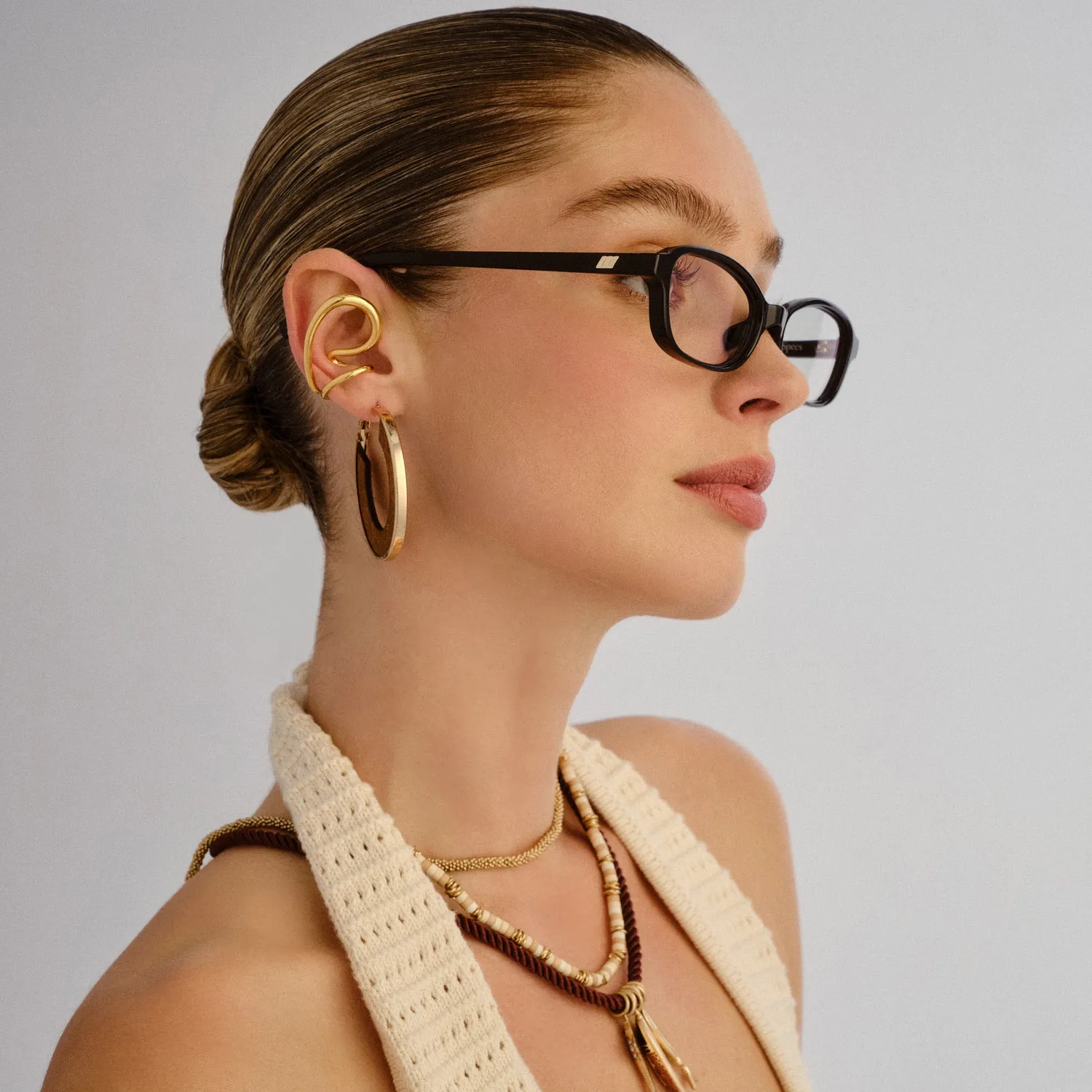 Le Specs Honey Pot occhiale luce blu nero rettangolare