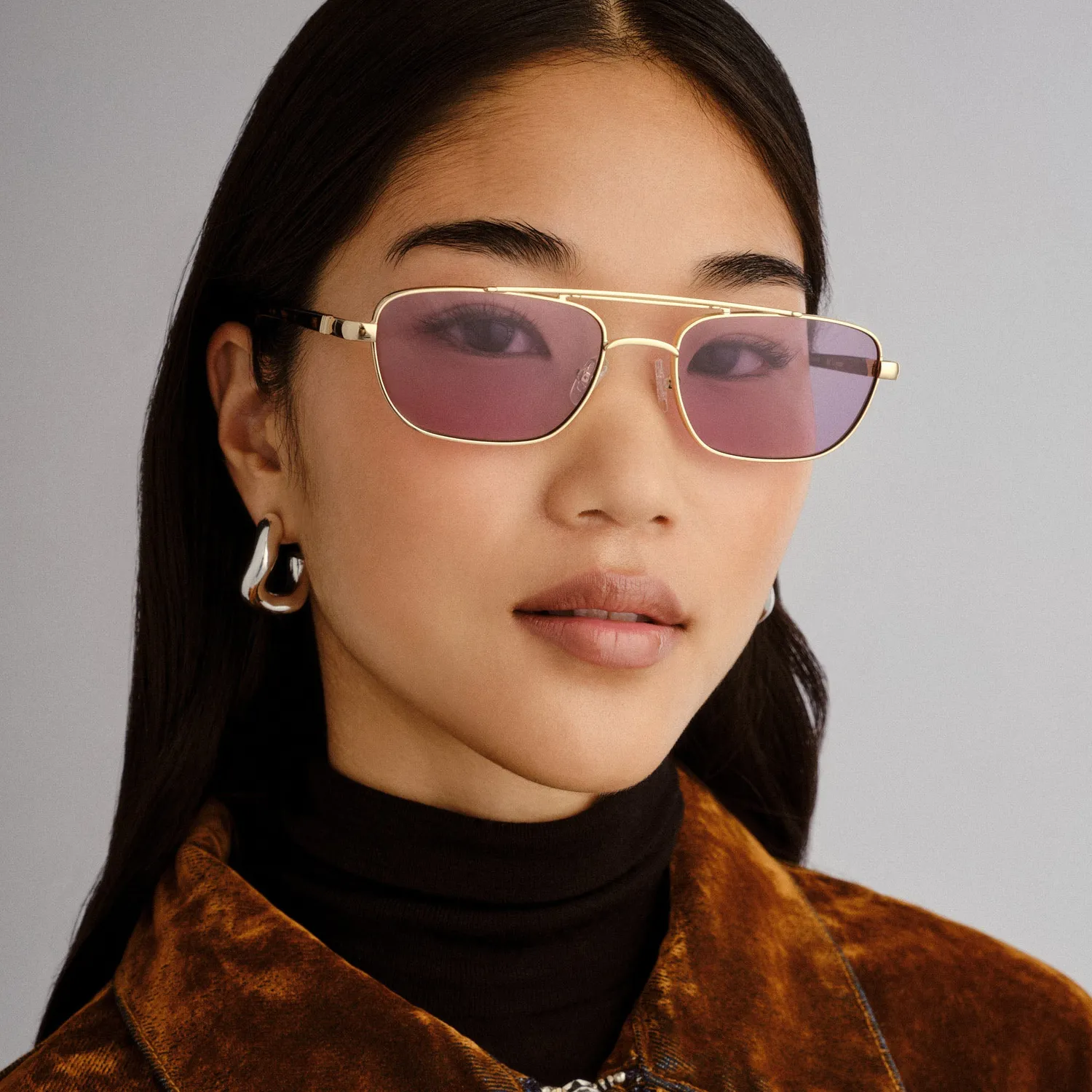 Le Specs Le Mimi occhiale da sole oro violet mono
