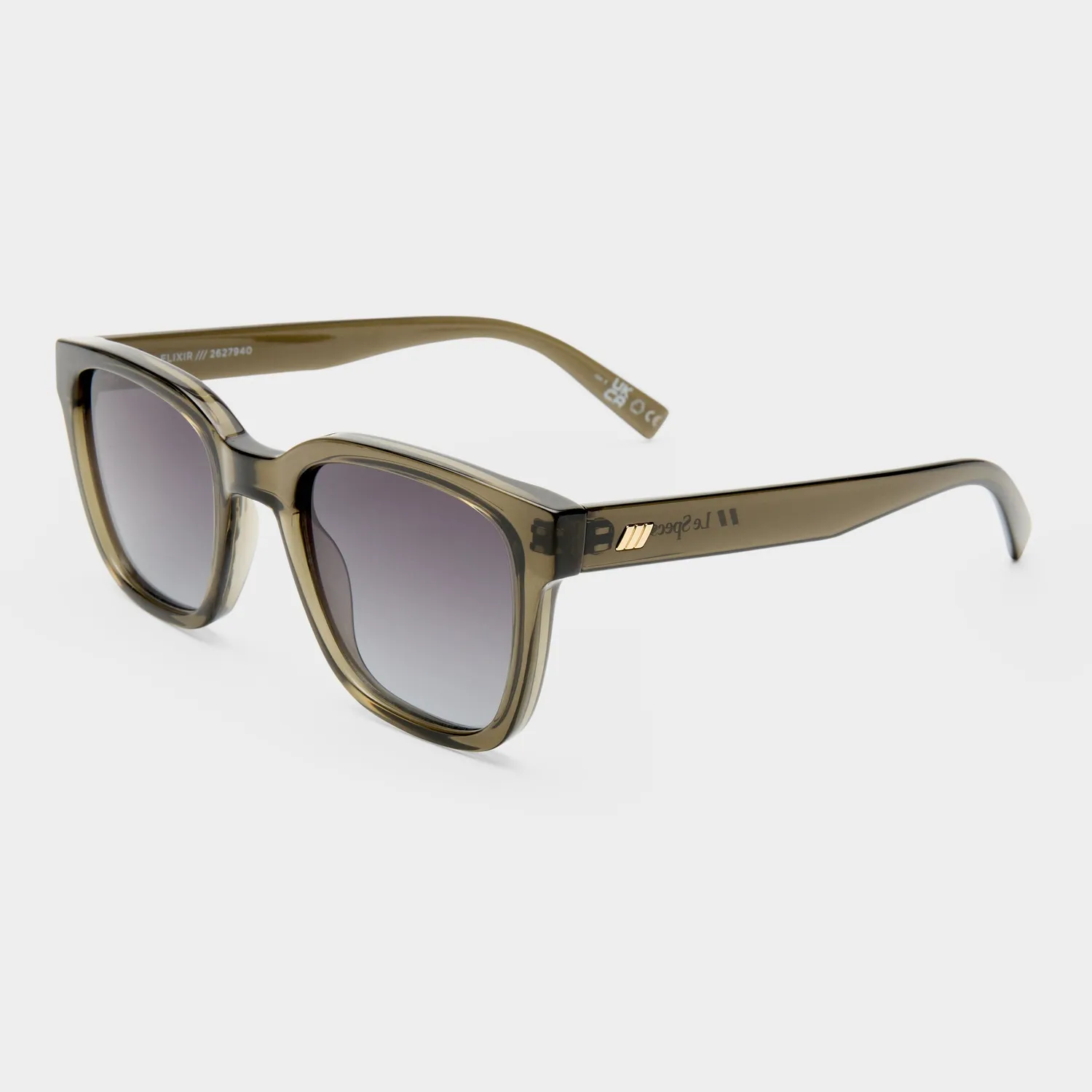 Le Specs Elixir occhiali da sole khaki quadrati