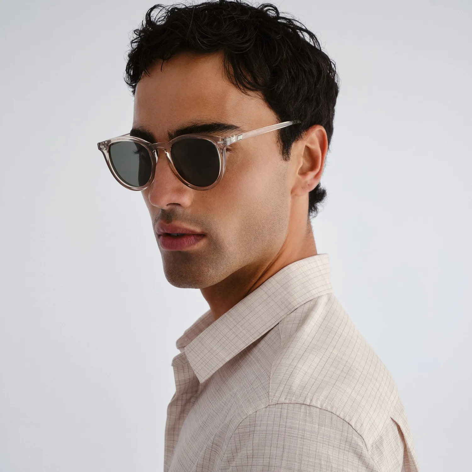 Le Specs Fire Starter occhiale da sole beige polarizzato