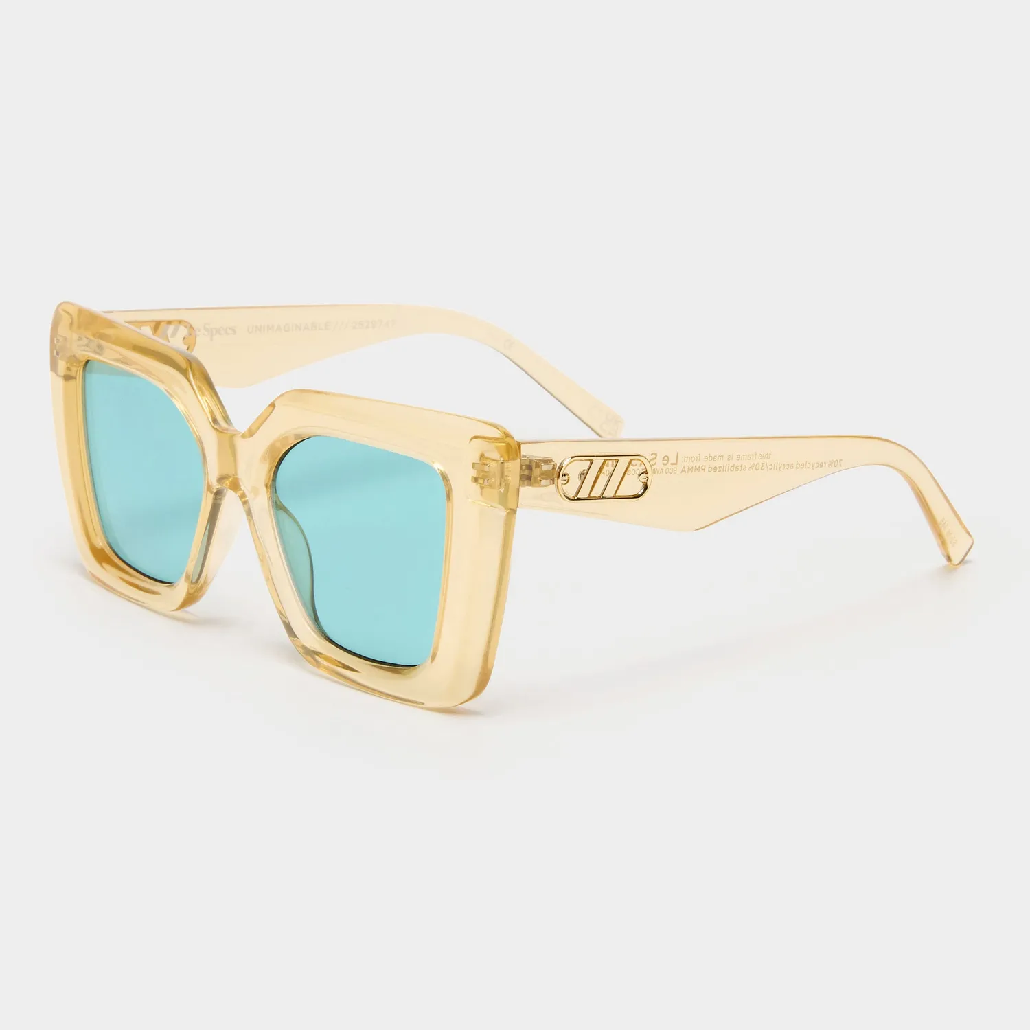 Le Specs Unimaginable occhiale da sole sabbia lente azzurra