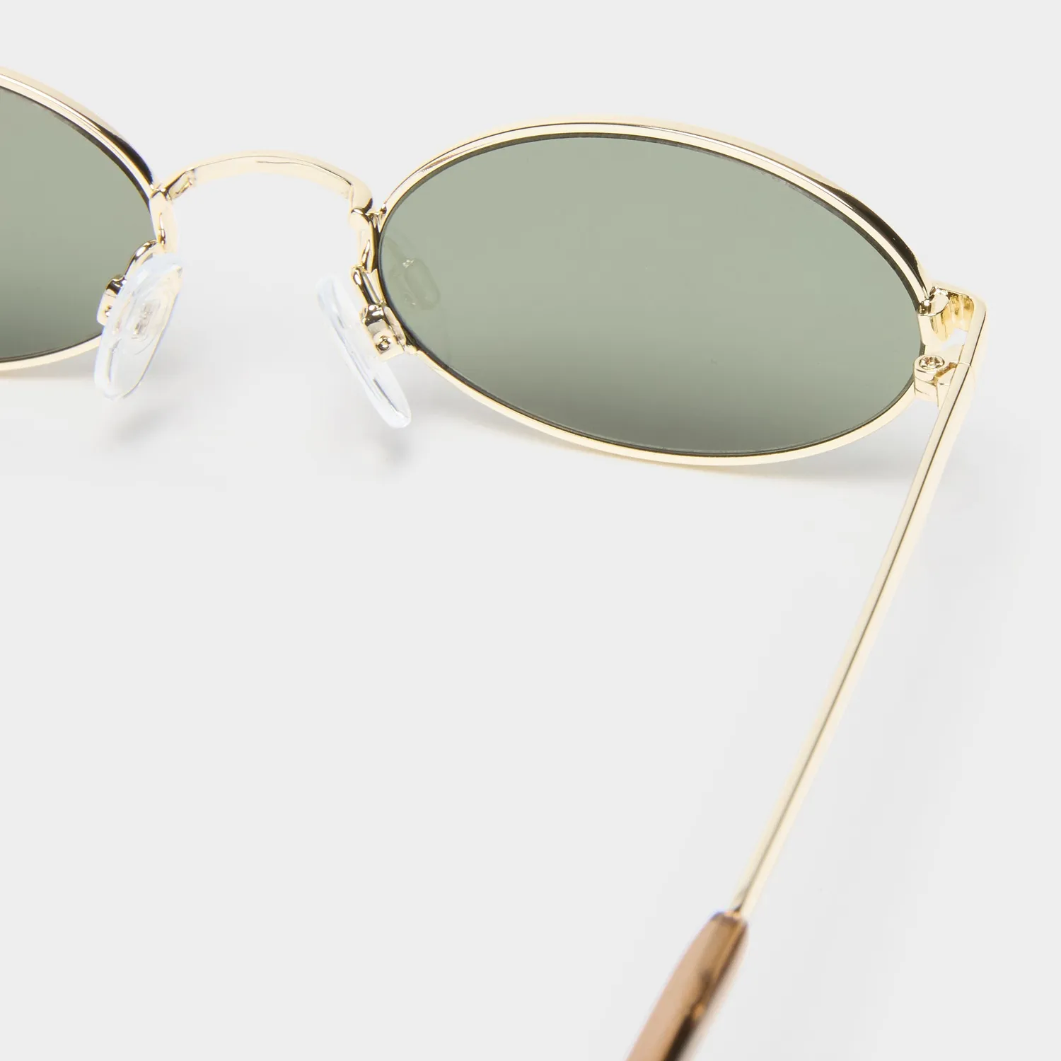 Le Specs Love Train occhiali da sole ovali oro khaki mono