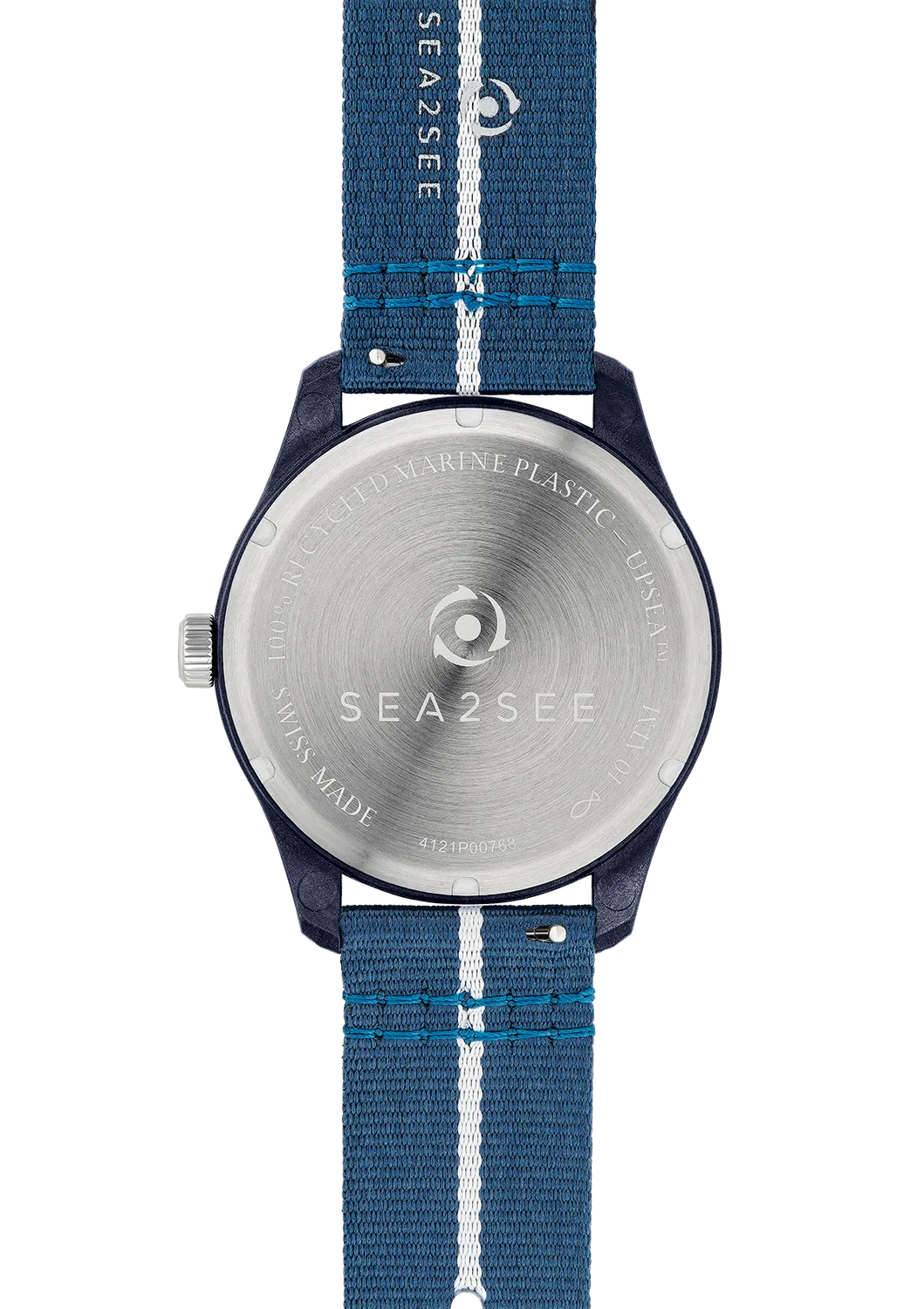 Sea2See Navy Blue/White cinturino 20 mm blu
