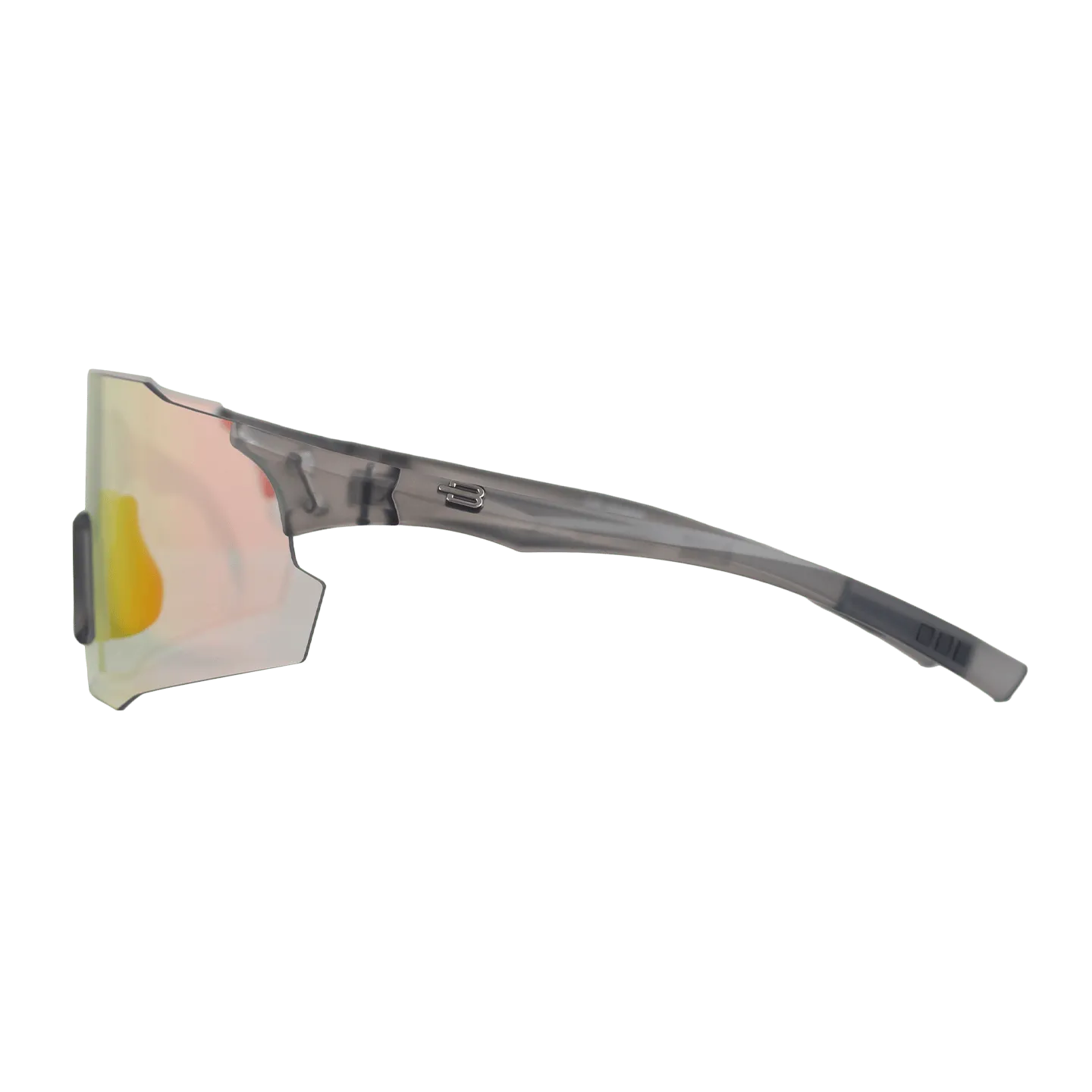Bloovs Stelvio Crystal Gray Orange Photochromic occhiale bici avvolgente