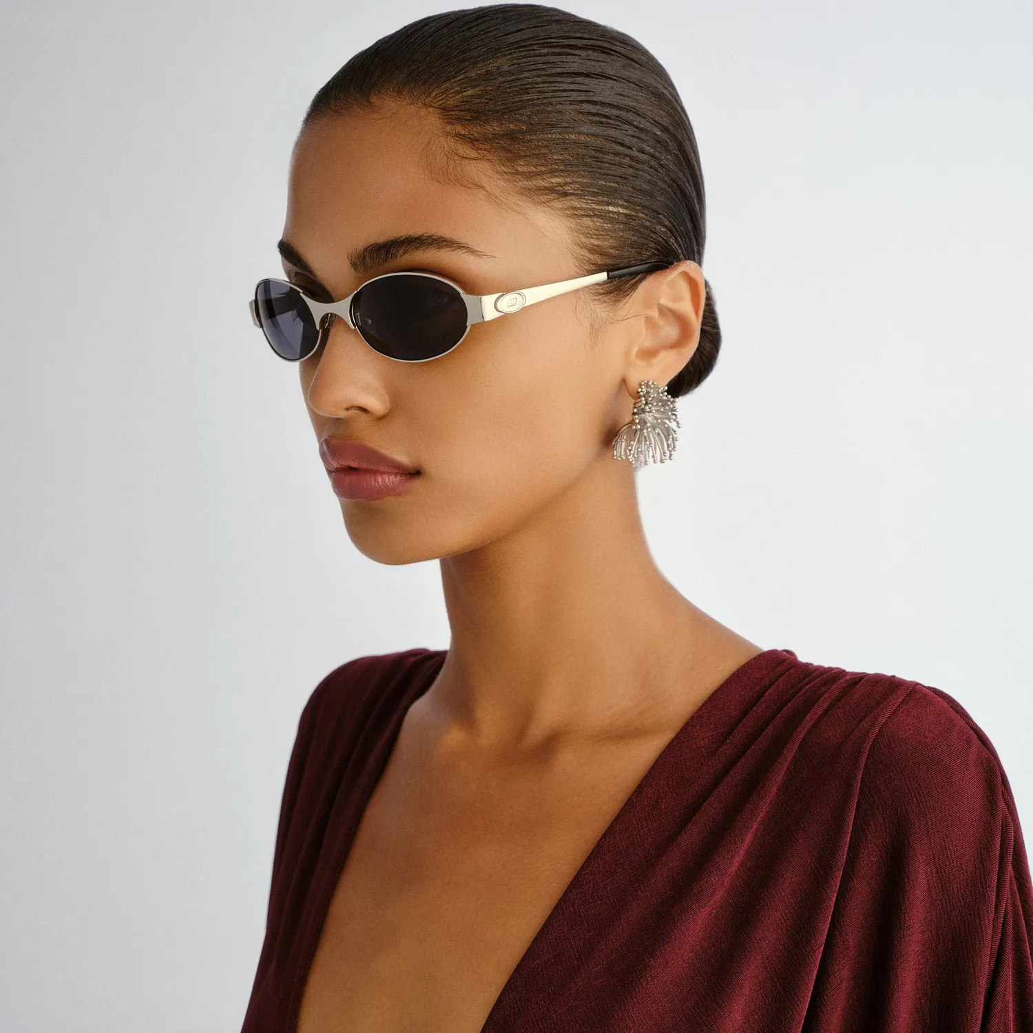 Le Specs Frostbite occhiale da sole silver ovale sport