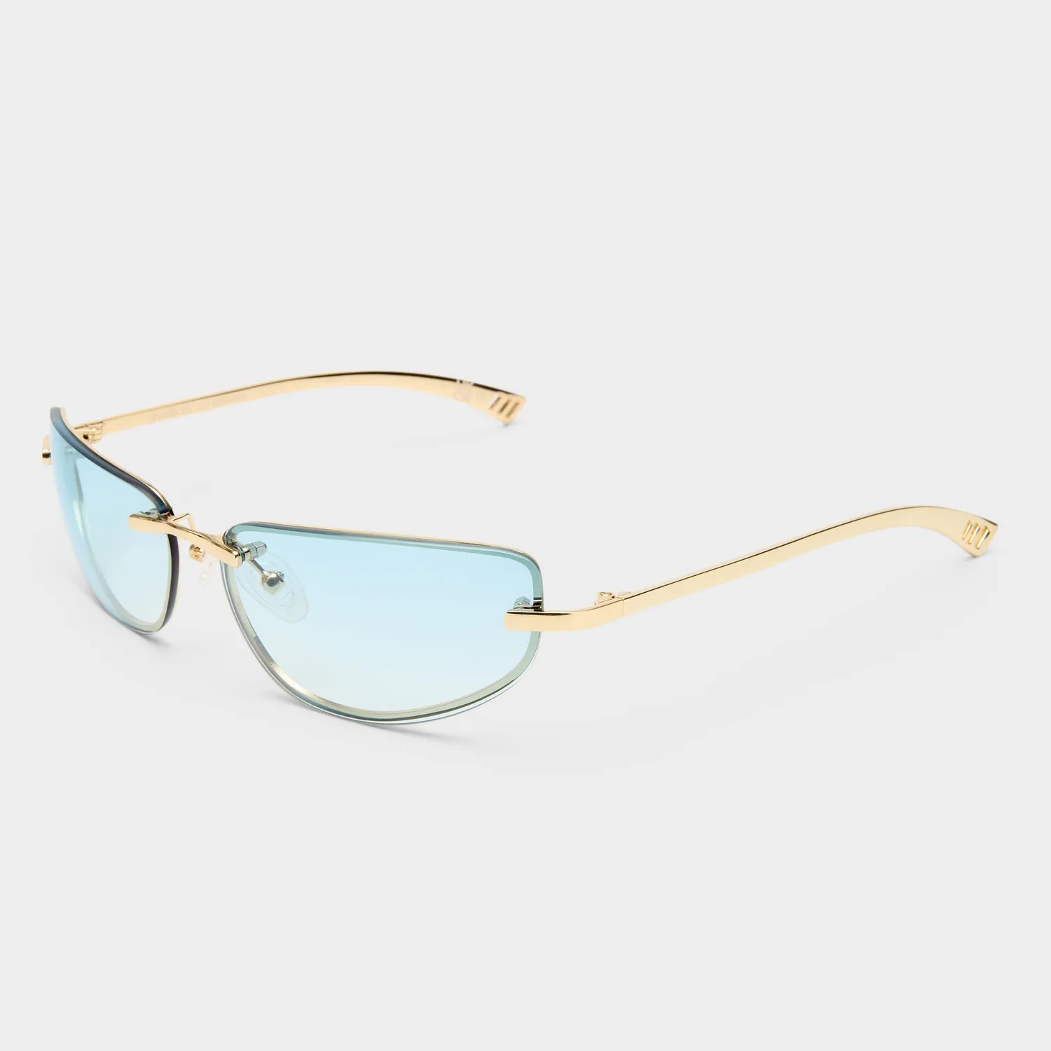 Le Specs Bubbles occhiale da sole oro azzurro sfumato