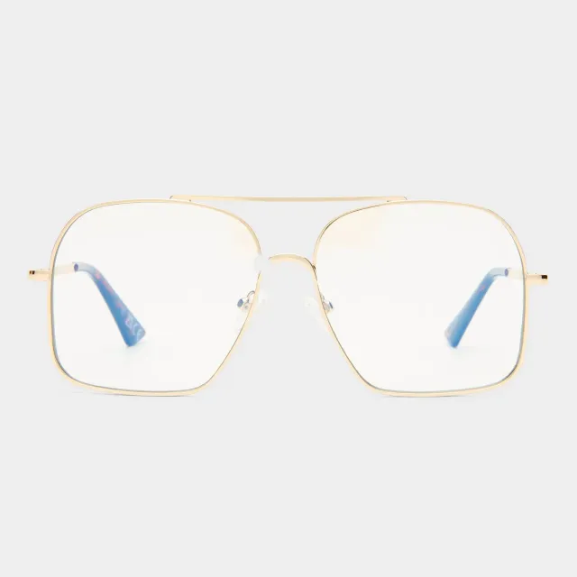 Le Specs Civelle montatura da vista oro luce blu