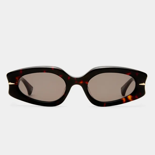 Le Specs Lunar occhiali da sole tartarugato ovali