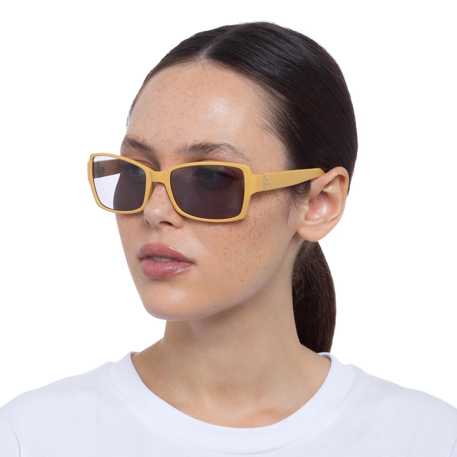 Le Specs Trance occhiale da sole giallo wrap riciclato