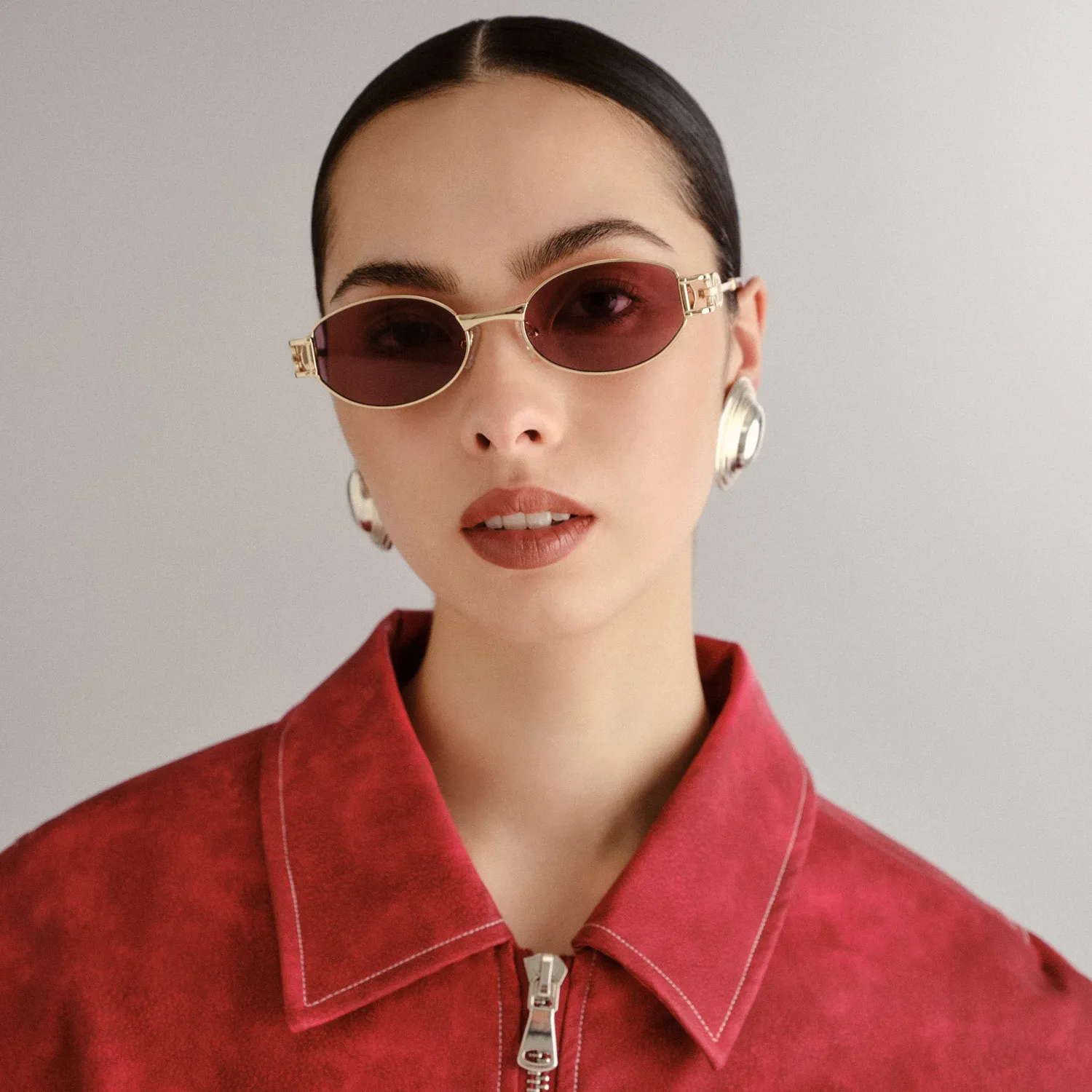 Le Specs The Forbidden occhiale da sole oro ovale small