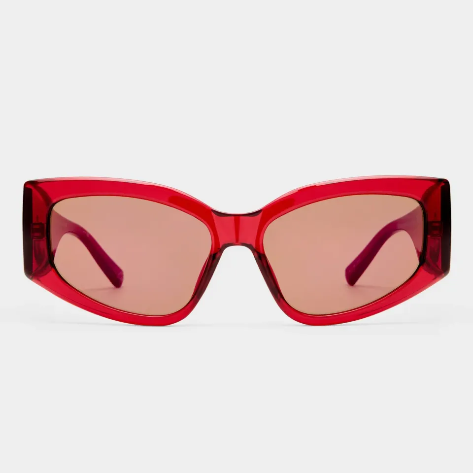 Le Specs The Haunting occhiali da sole cat-eye rosso specchio