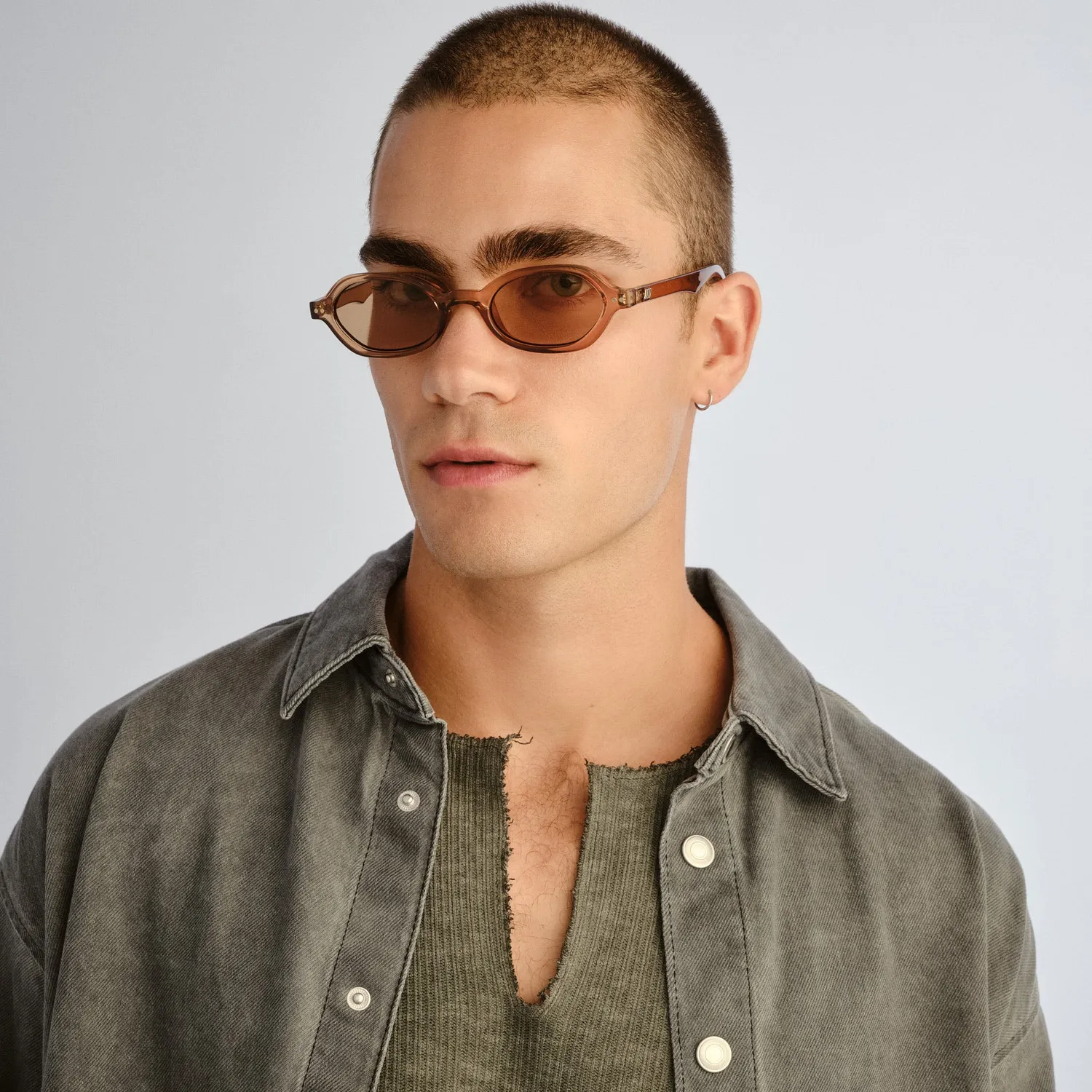 Le Specs Foundry + occhiale da sole whiskey ovale