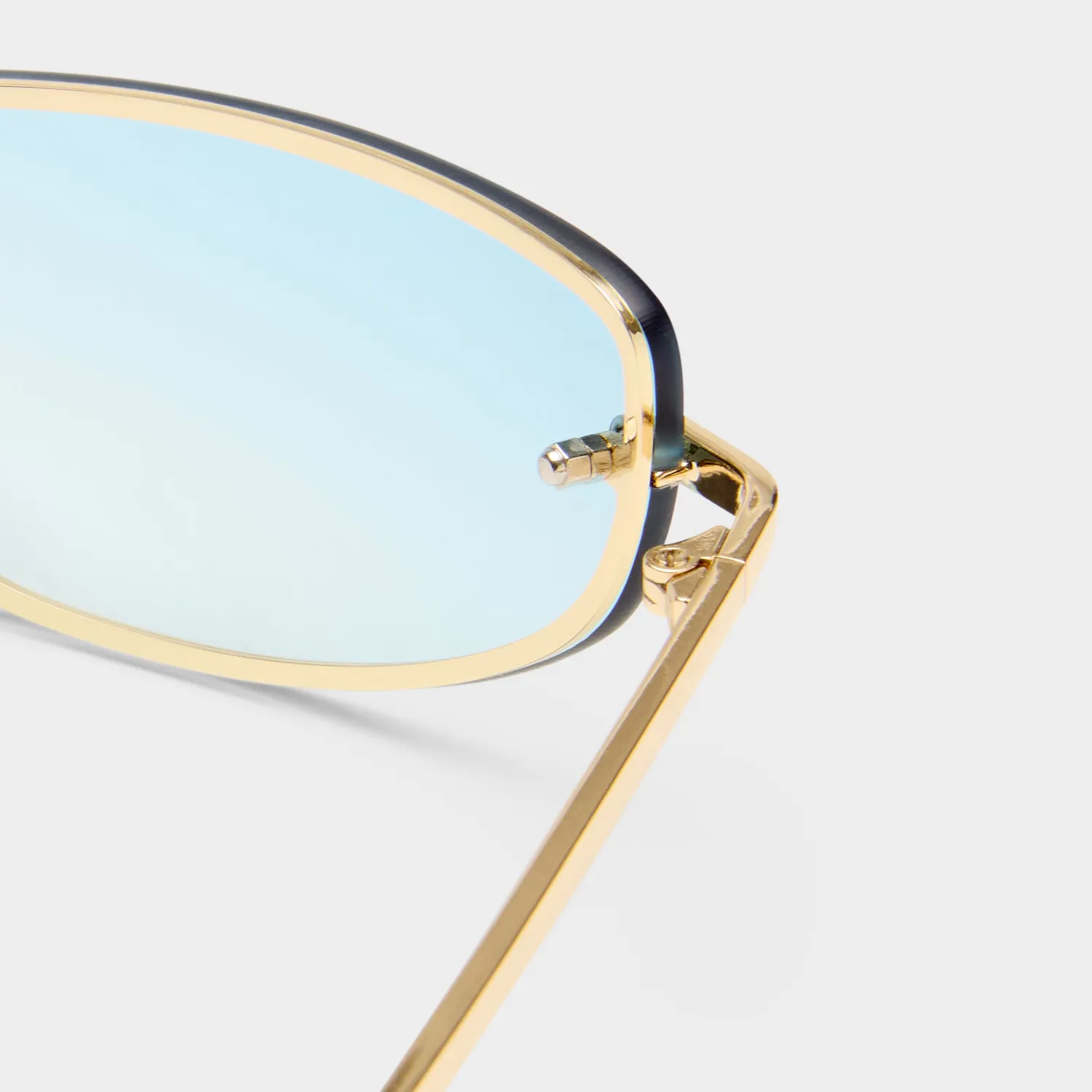 Le Specs Bubbles occhiale da sole oro azzurro sfumato