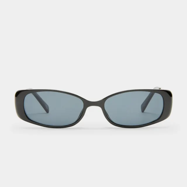 Le Specs Lil Starlight occhiali da sole neri rettangolari