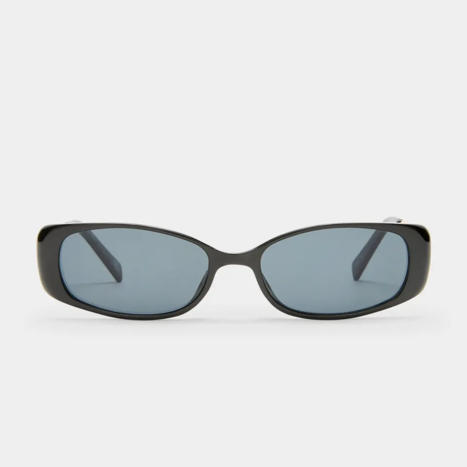Le Specs Lil Starlight occhiali da sole neri rettangolari