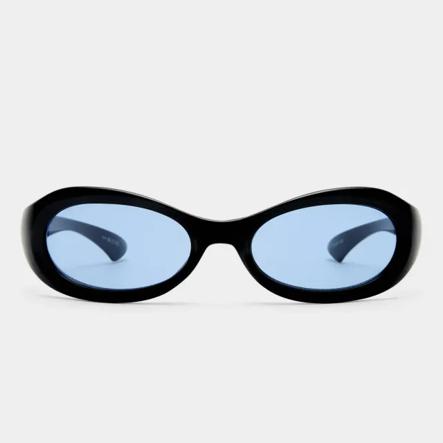 Le Specs Nightcrawler occhiale da sole nero wrap blu