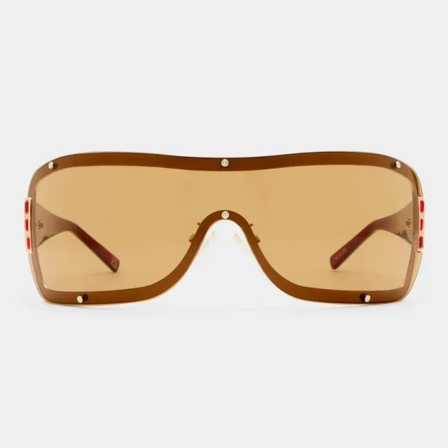 Le Specs Veiled occhiale da sole gold vermilion