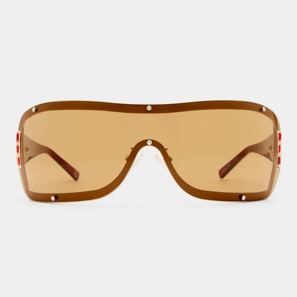 Le Specs Veiled occhiale da sole gold vermilion