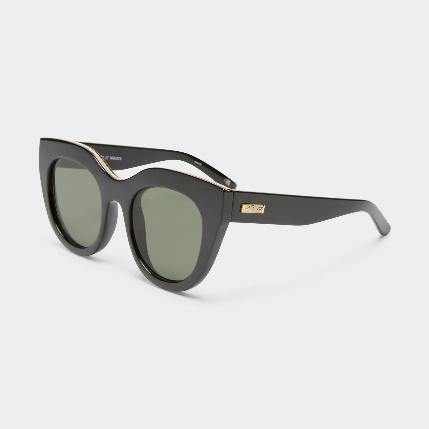 Le Specs Air Heart occhiale da sole black gold oversize