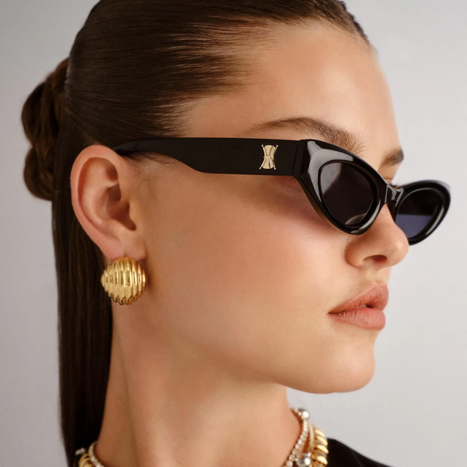 Le Specs The Stealth occhiali da sole neri cat-eye
