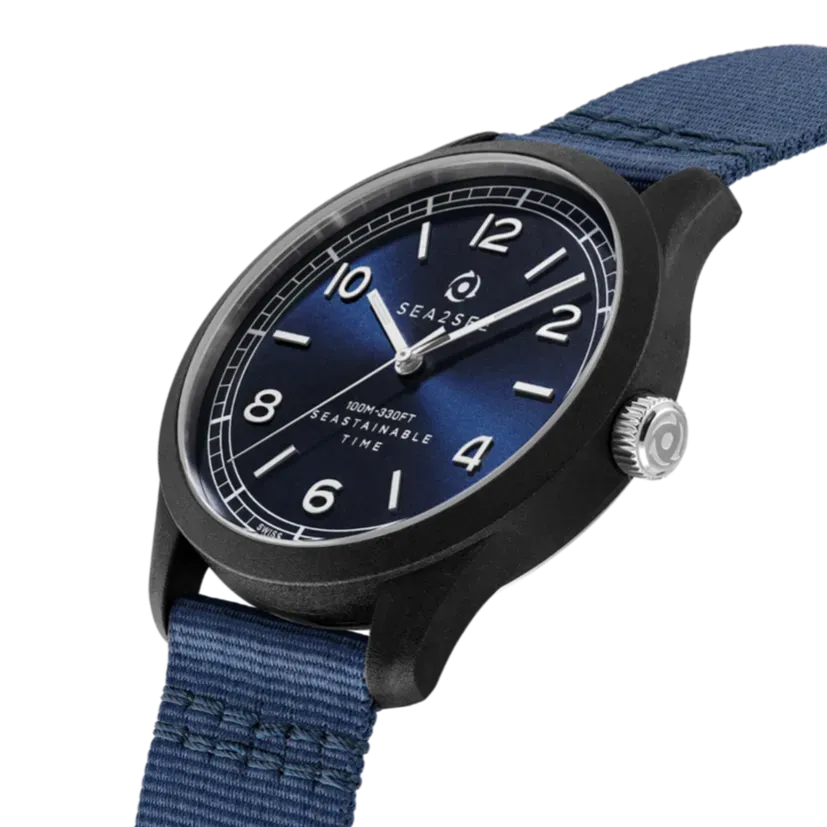 Sea2See Bali 01 orologio blu navy 37 mm impermeabile
