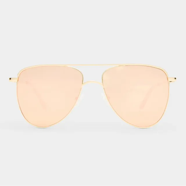 Le Specs The Duke occhiali da sole oro aviatore specchio