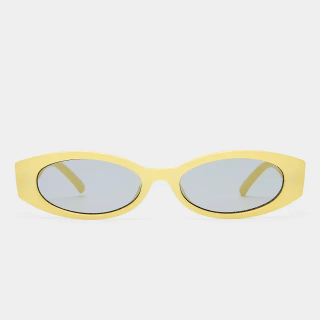 Le Specs Belladonna occhiale da sole giallo ovale medium