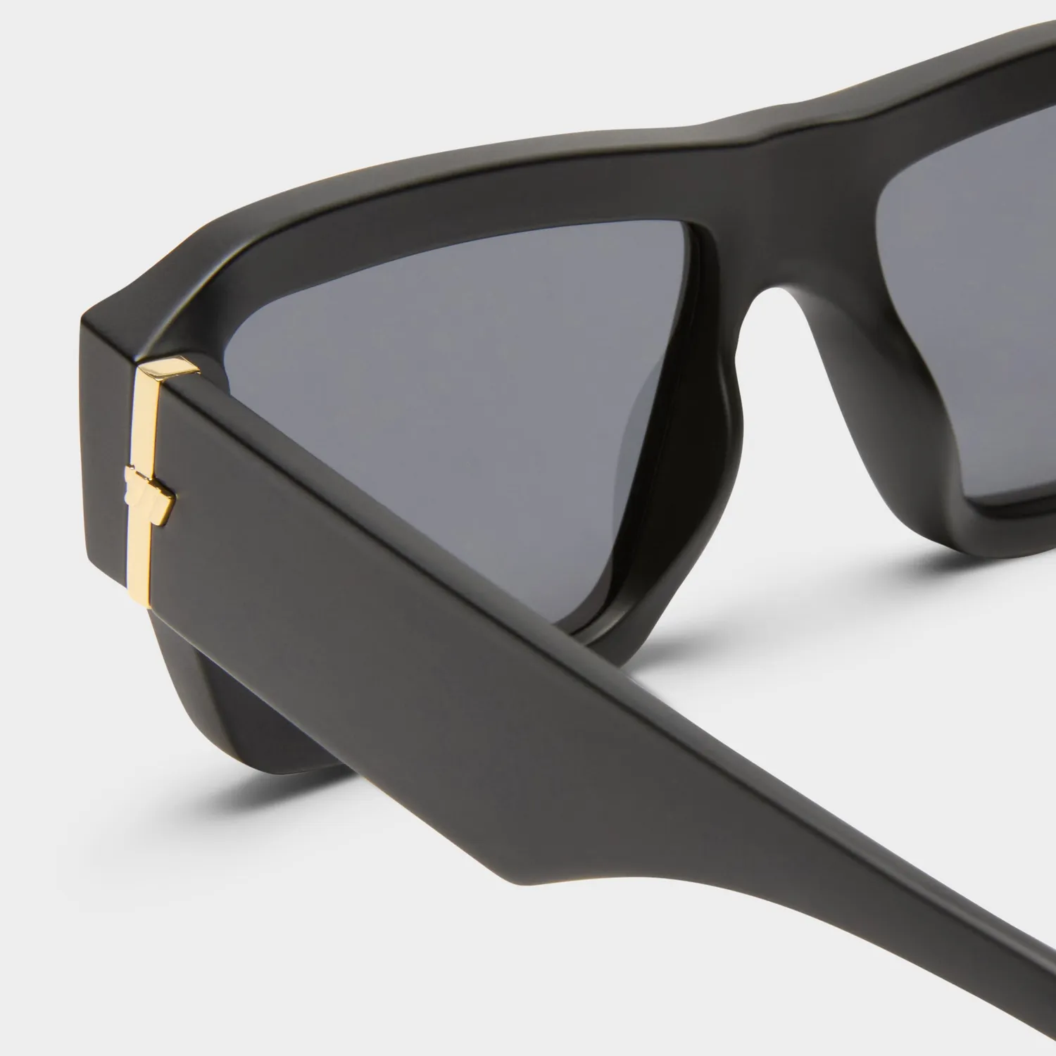 Le Specs Polygraph occhiali da sole nero opaco rettangolari