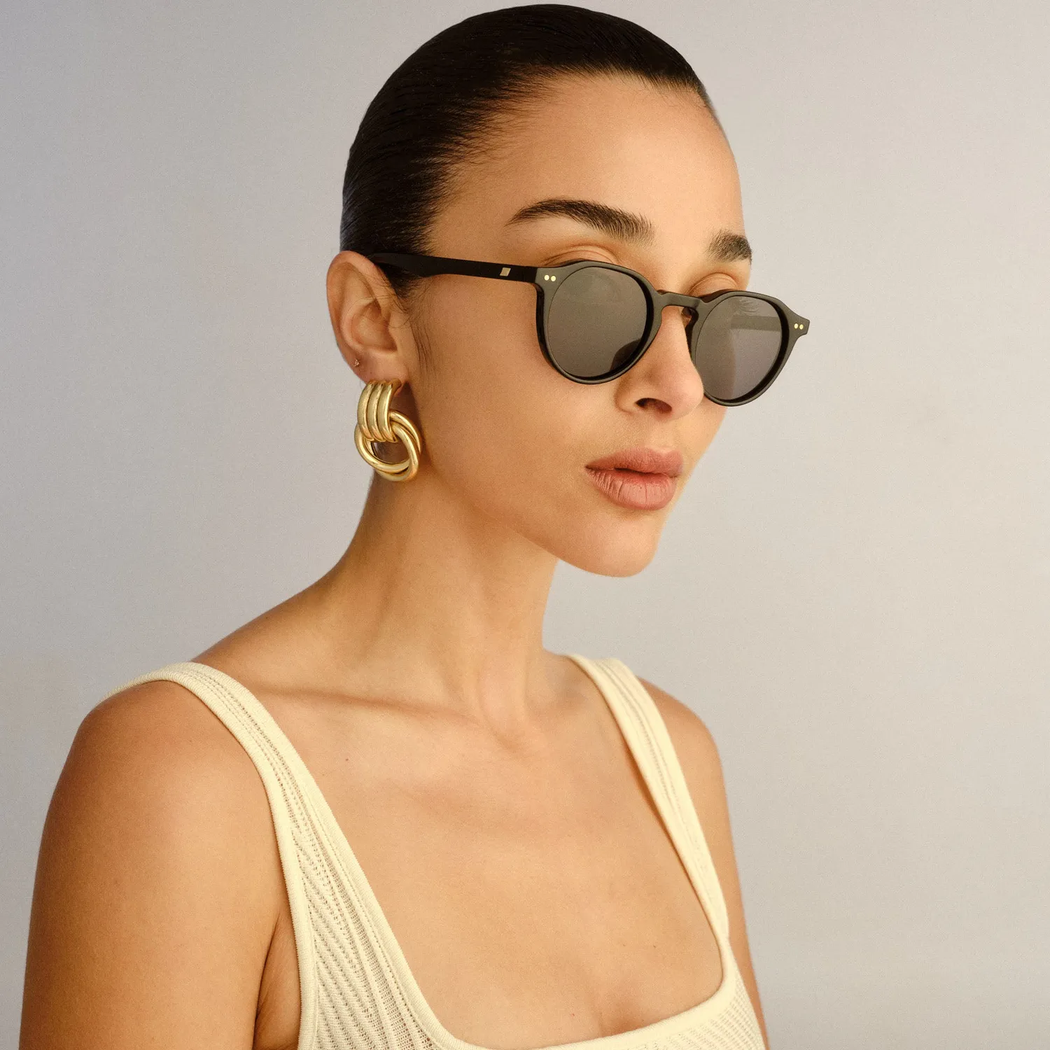 Le Specs Galavant occhiali da sole nero tondo polarizzato