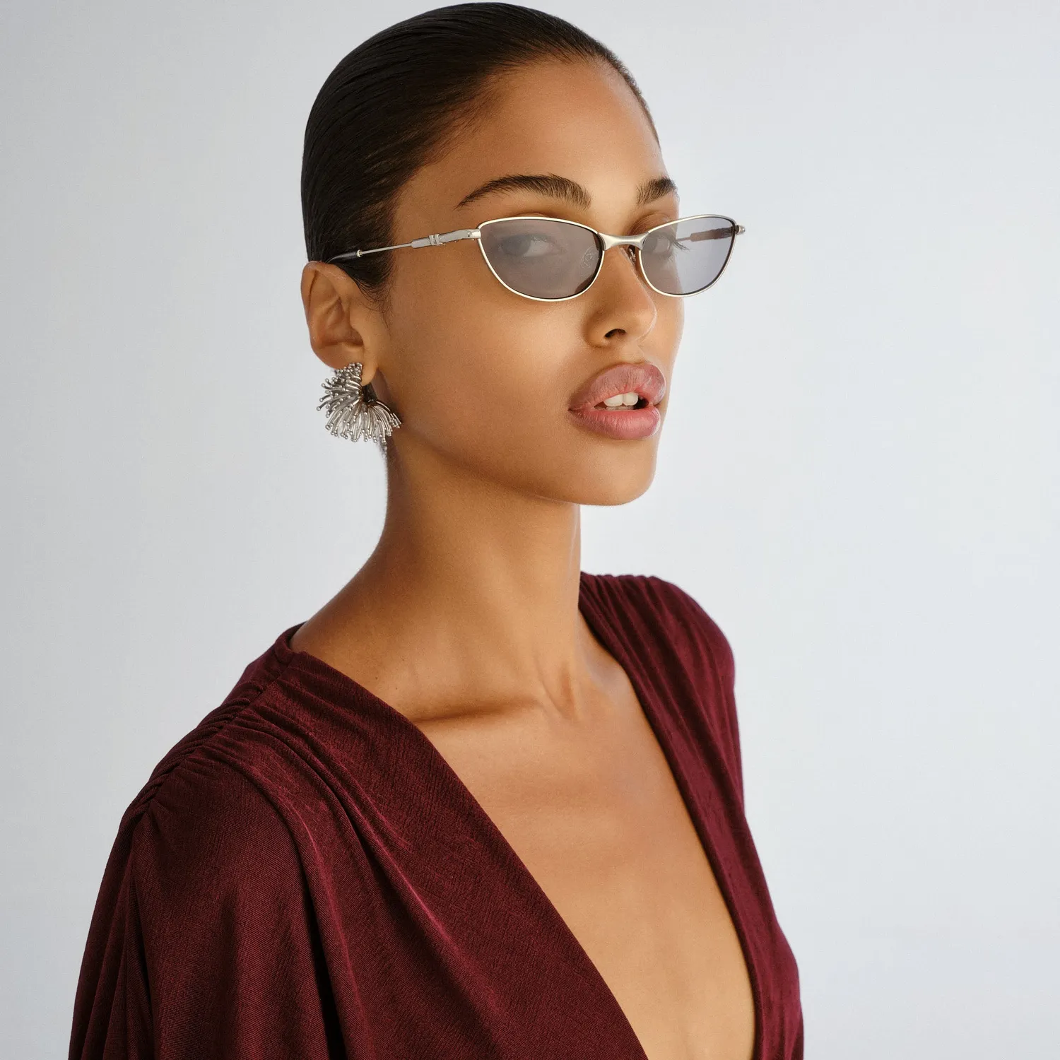 Le Specs Thorned occhiali da sole silver cat-eye