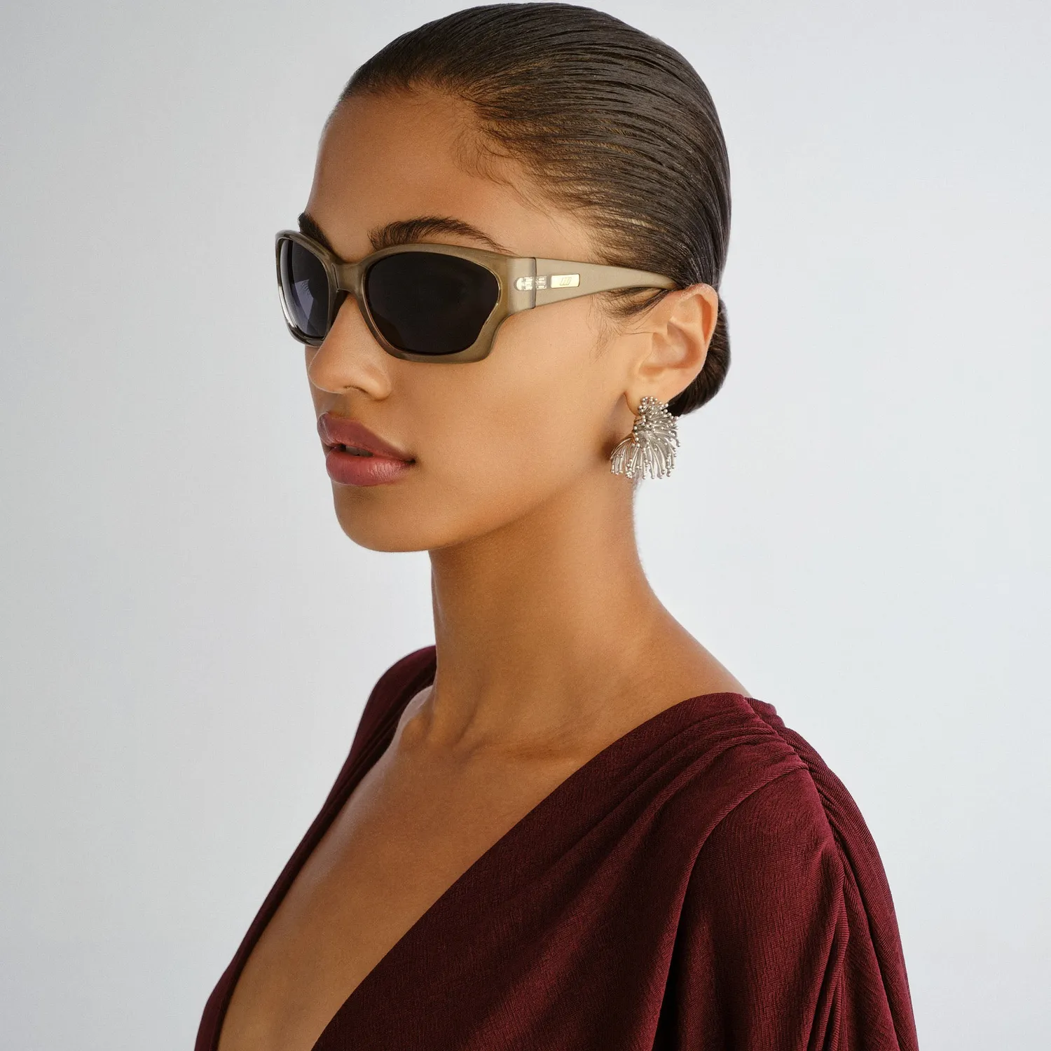 Le Specs Salacious occhiali da sole verde smoke grad