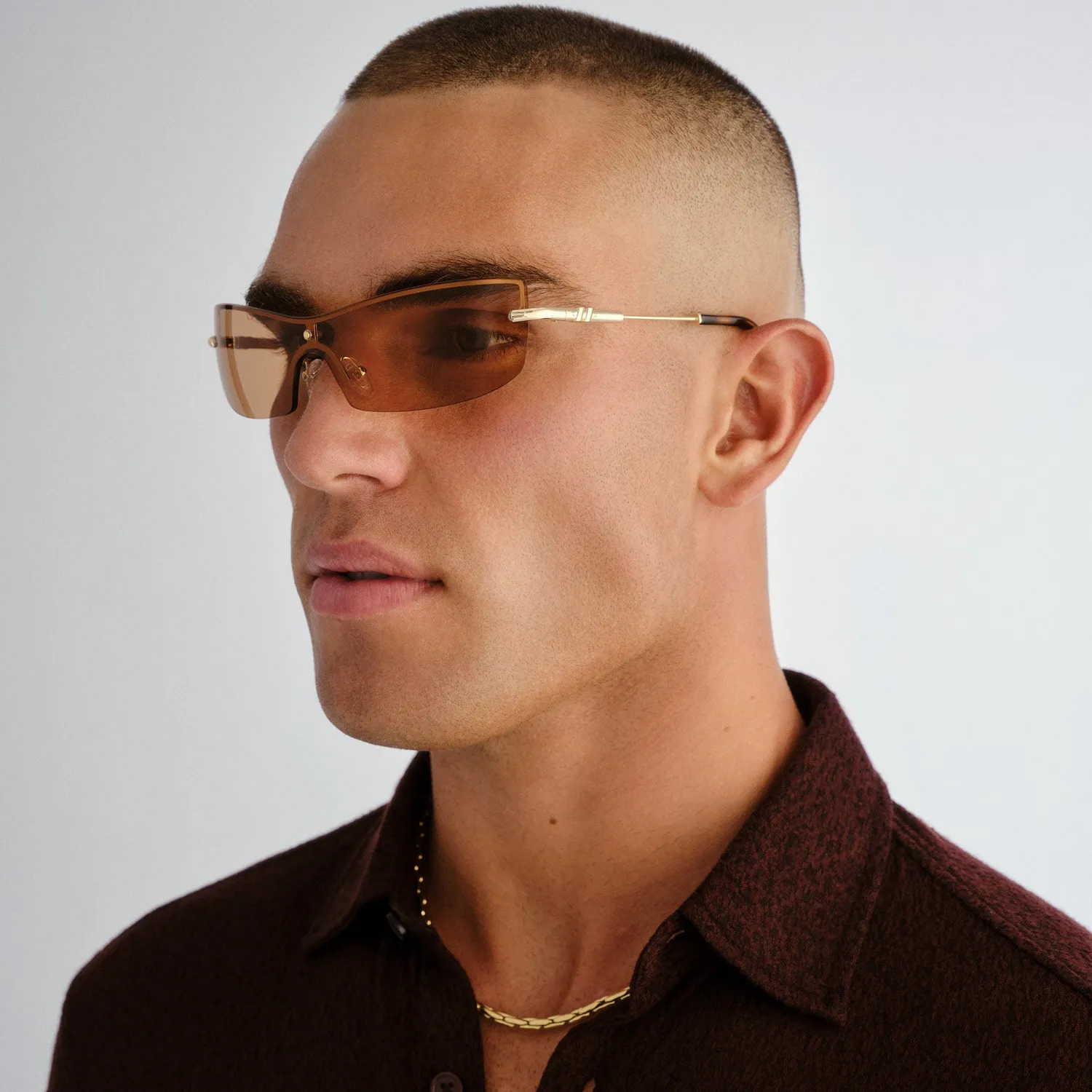 Le Specs Velvetine occhiali da sole oro marrone