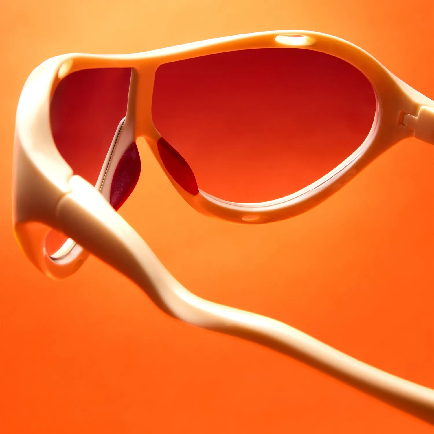Le Specs Iris occhiale da sole off white shield