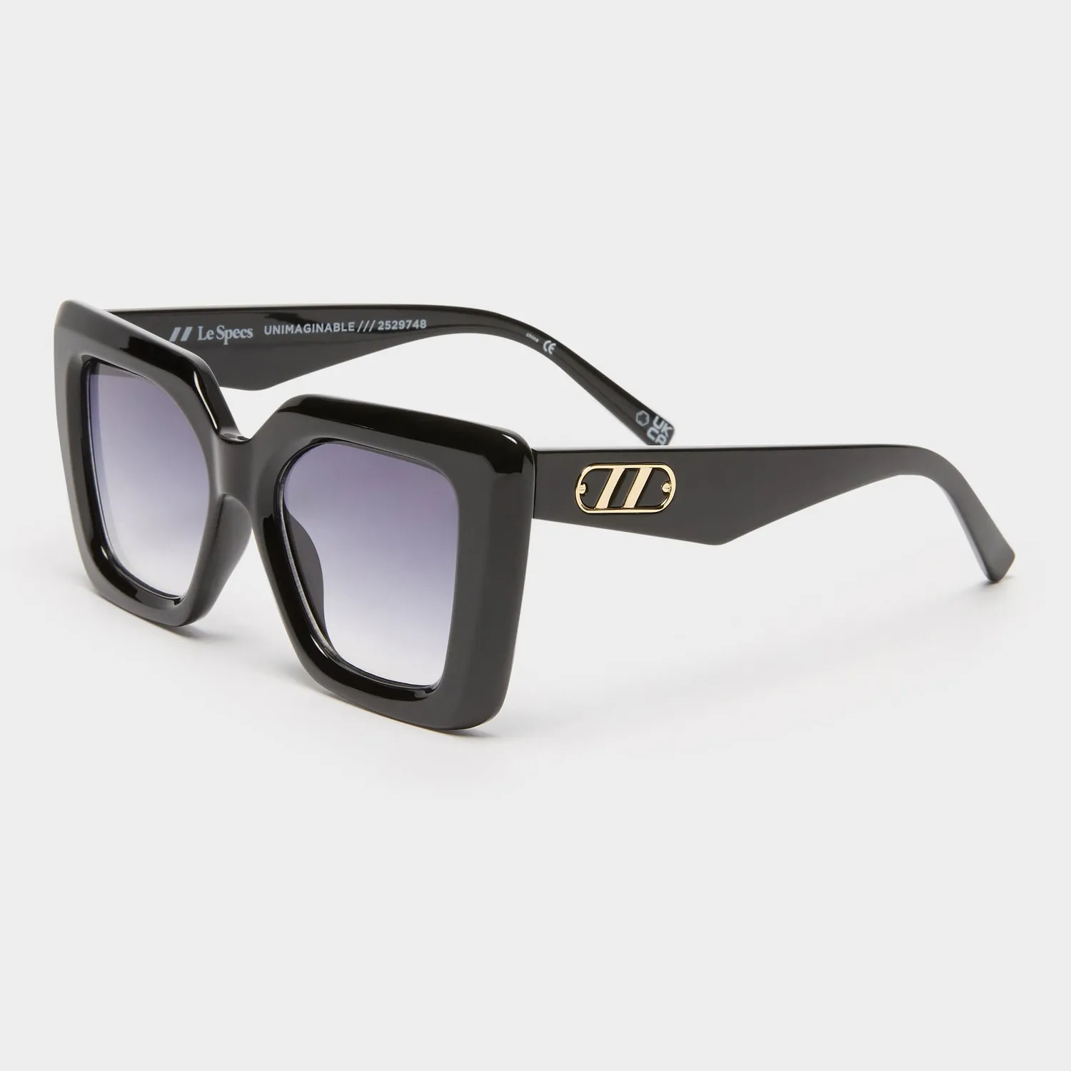 Le Specs Unimaginable occhiali da sole neri quadrati
