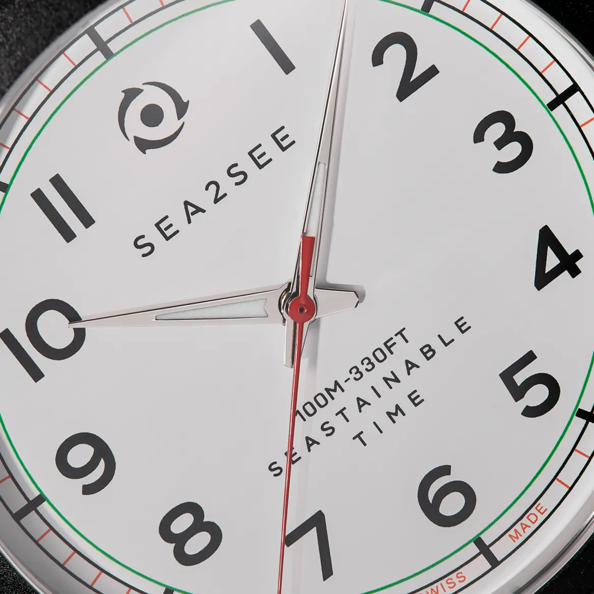 Sea2See Montecarlo 02 orologio bianco 41mm cinturino nero