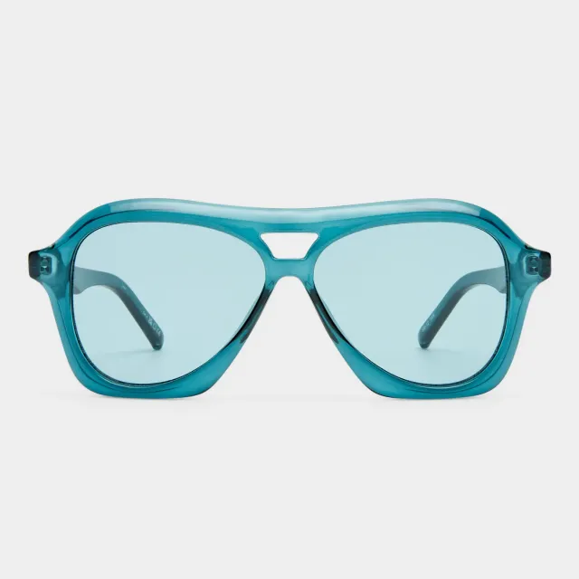Le Specs Drizzle occhiali da sole teal aviatore