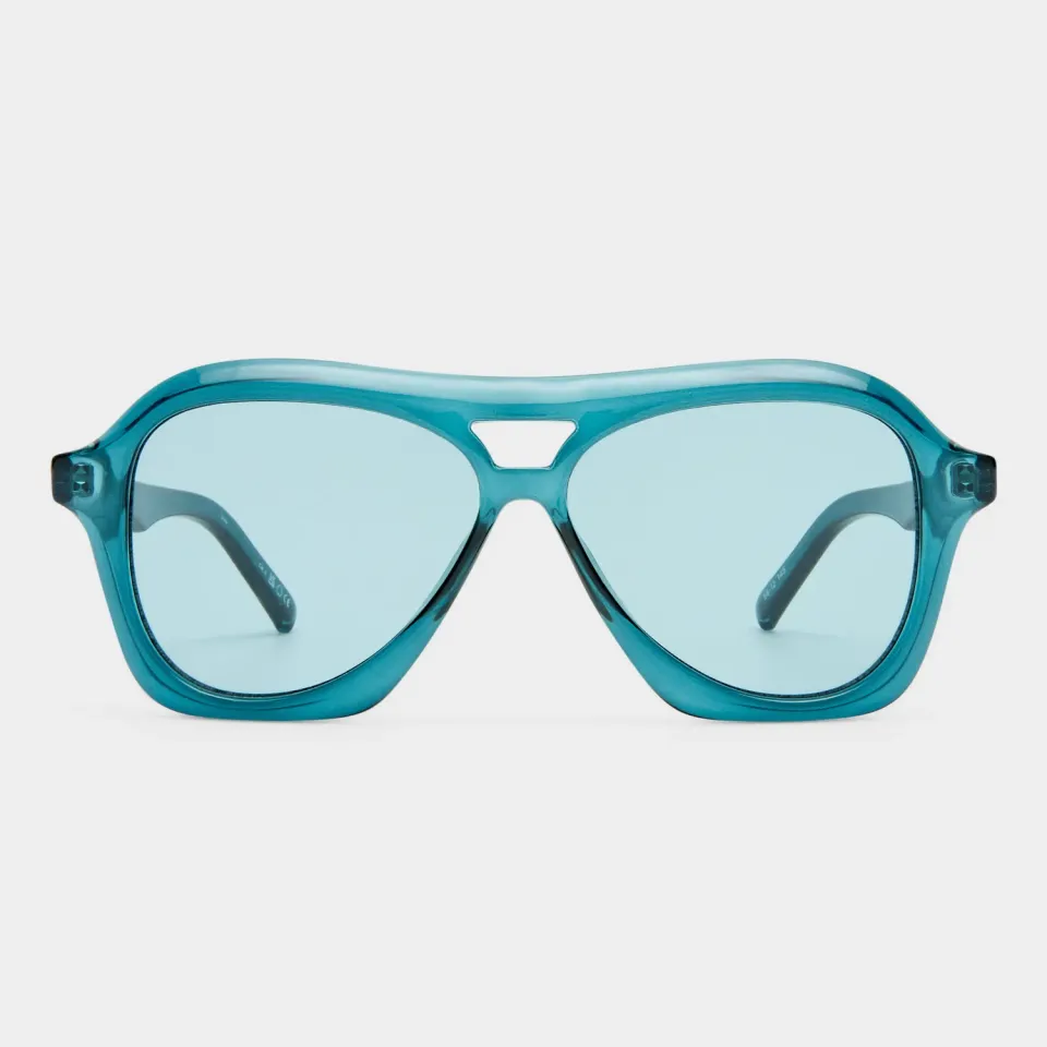 Le Specs Drizzle occhiali da sole teal aviatore
