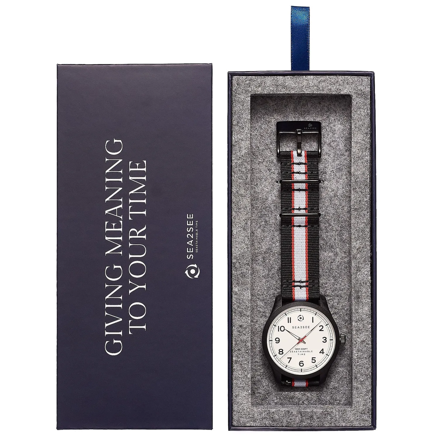 Sea2See Montecarlo 02 orologio bianco 41mm cinturino nero