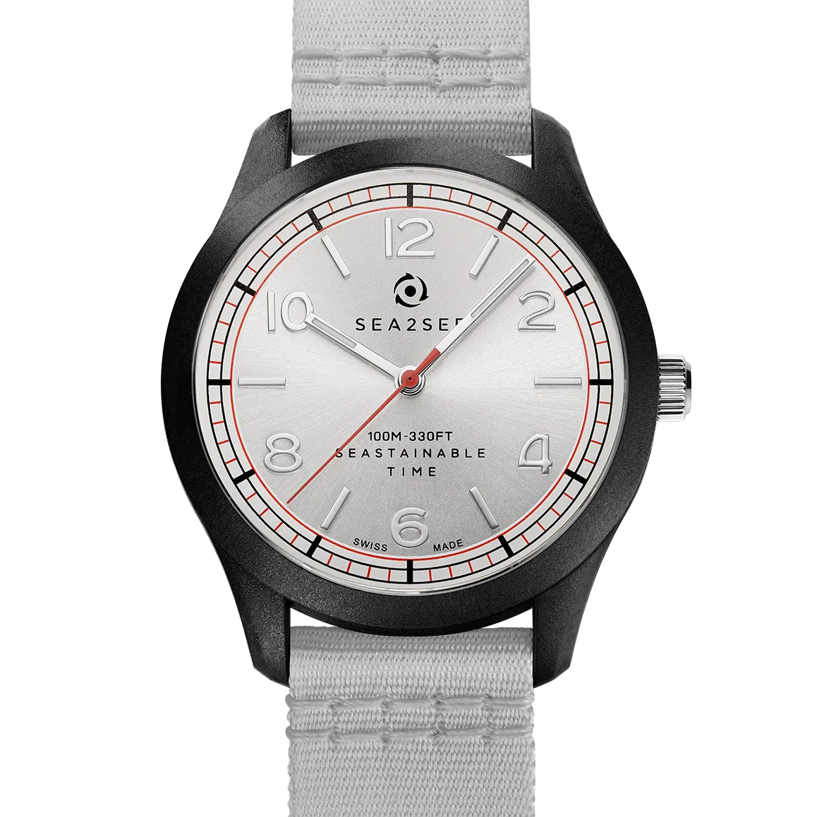 Sea2See Bali 02 orologio grigio cassa nera 37mm