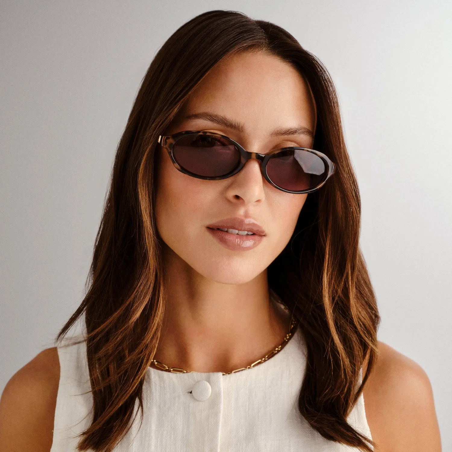 Le Specs Lunita occhiali da sole tartarugato ovali