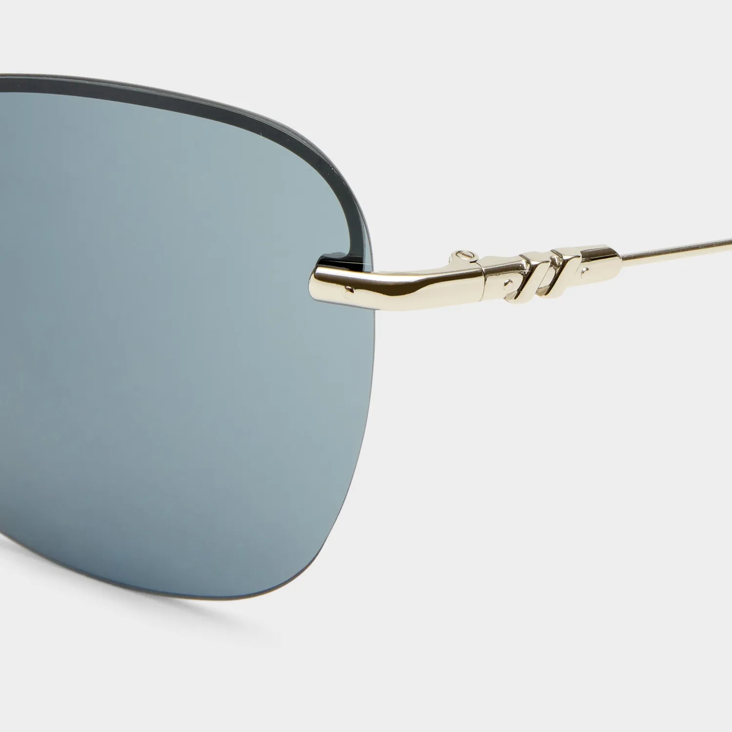 Le Specs Satine occhiale da sole shield argento large