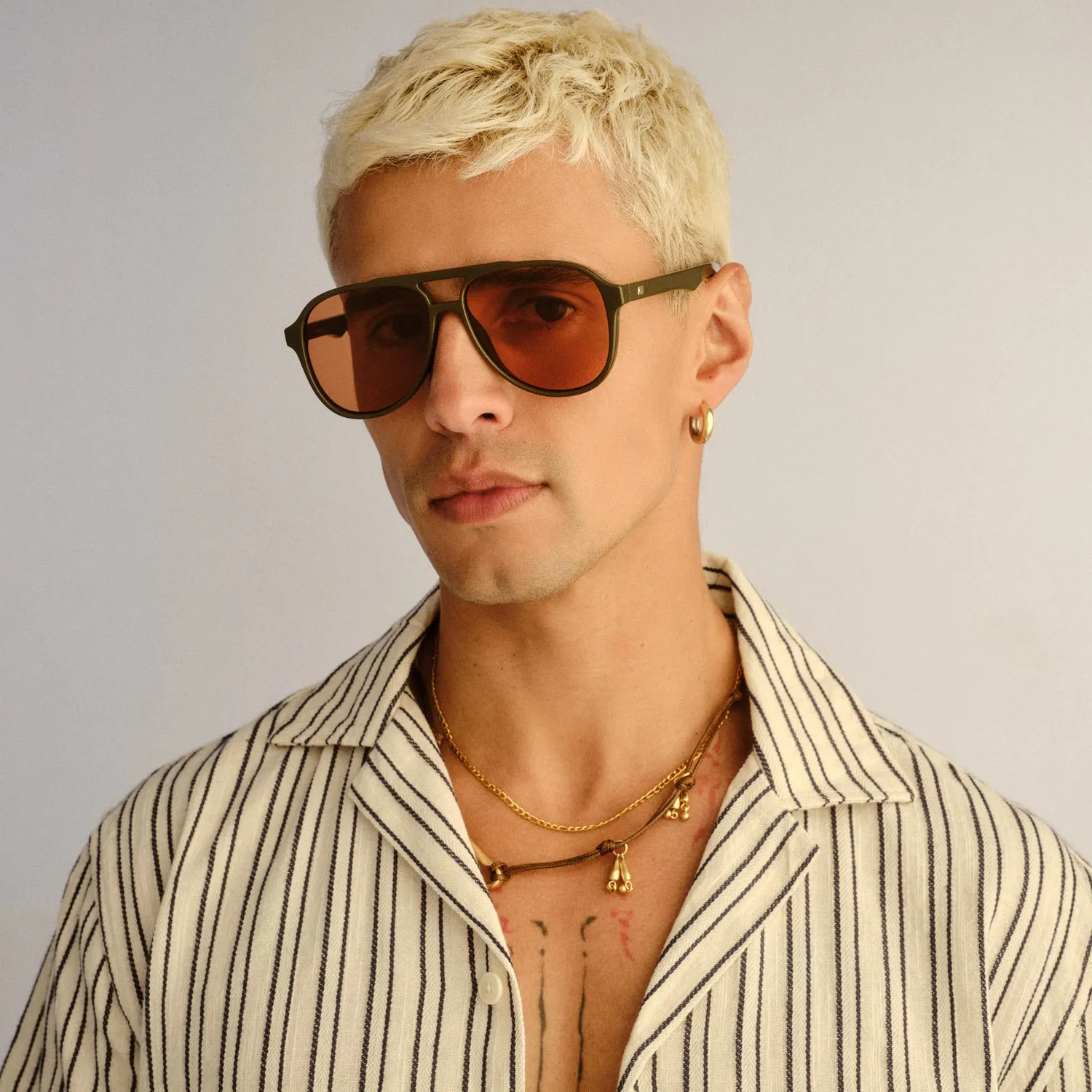 Le Specs Tragic Magic occhiale da sole verde oliva