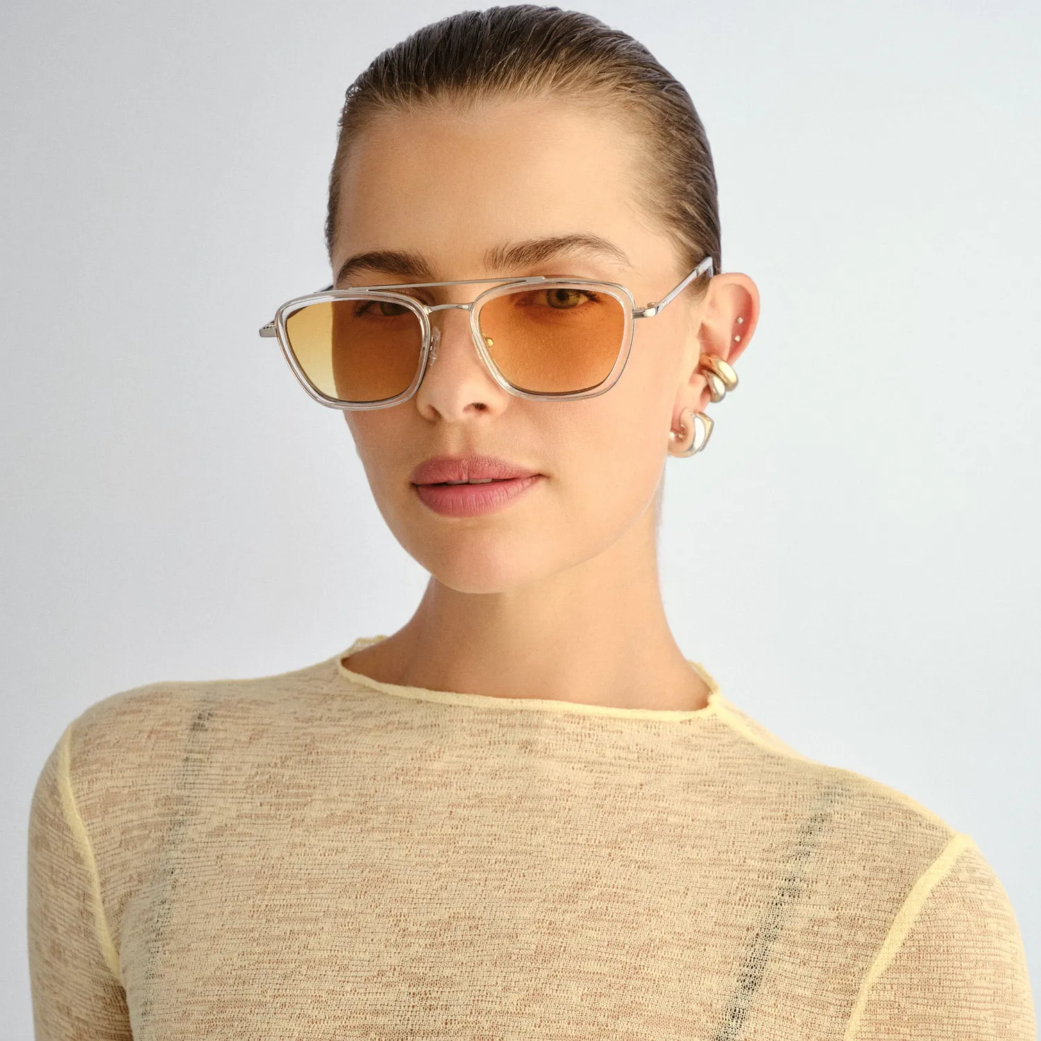 Le Specs Diametric occhiale da sole silver ochre