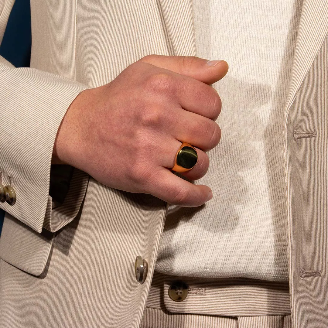 Hemmet Classic Signet anello oro giallo misura 9 chevalier