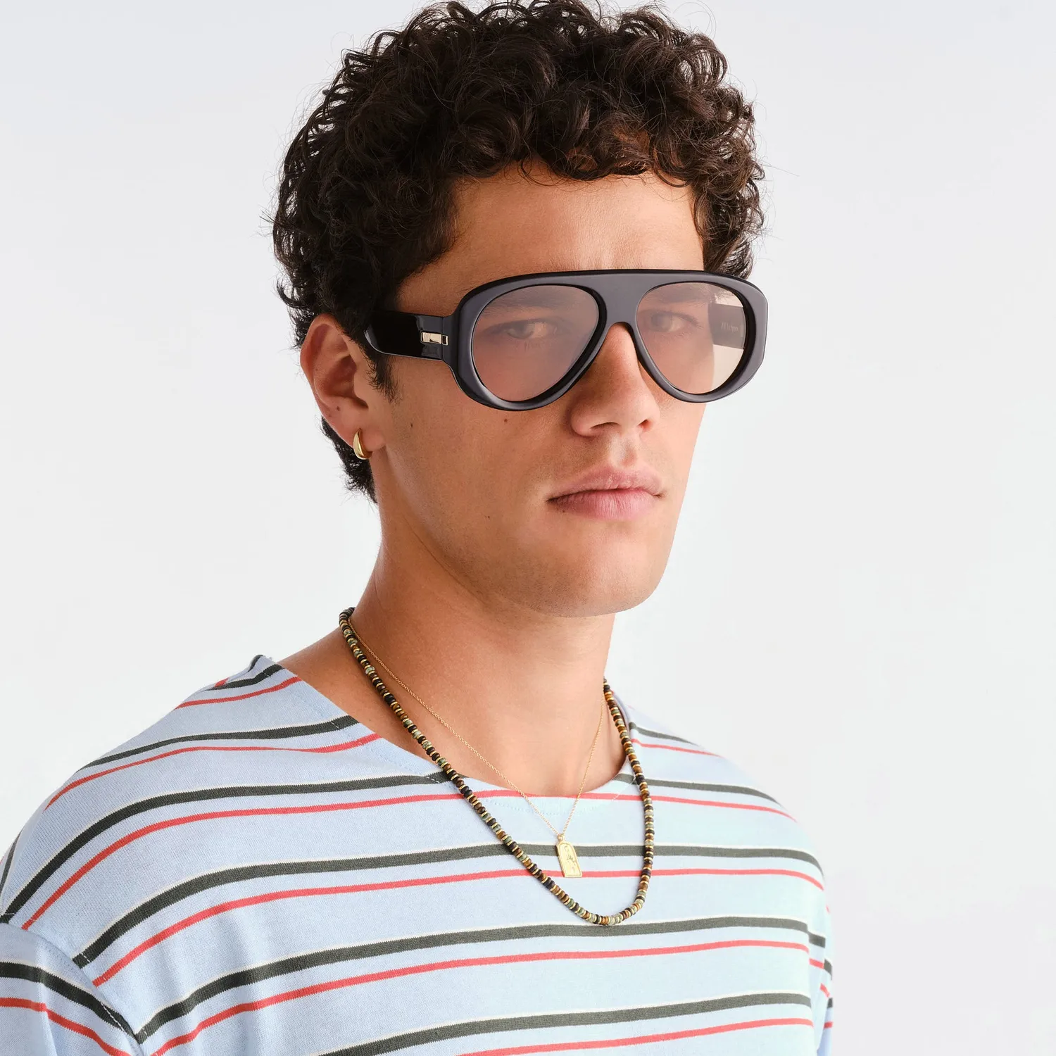 Le Specs Dream Boat occhiali da sole aviatore nero tan
